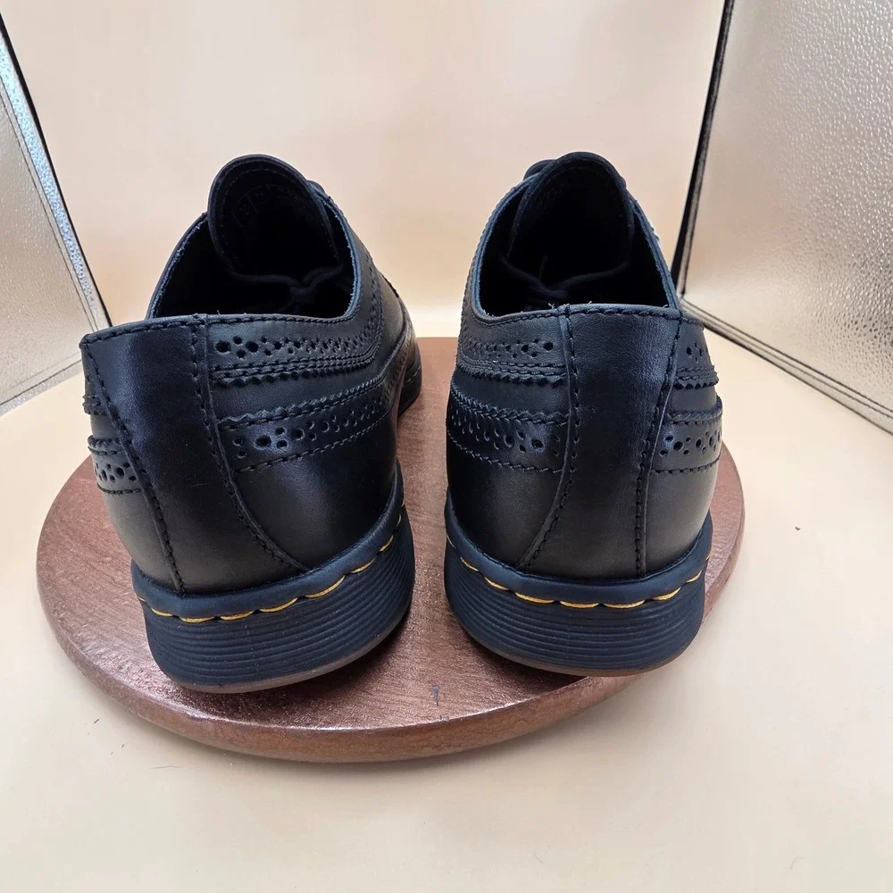 Dr. Martens Gabe Wingtip Brogue Black Leather Shoes SoftWair Mens 14 AW004
